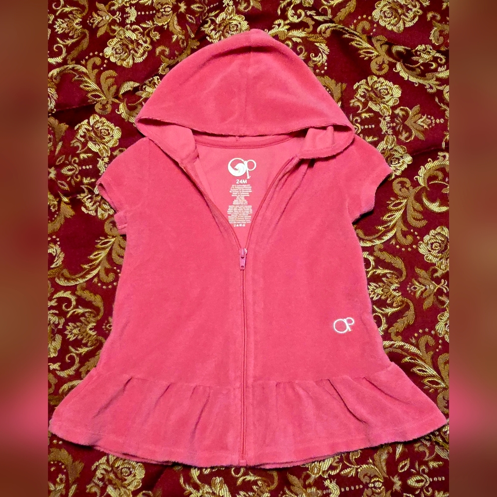 OP Kids Pink Hooded Swim Cover-up